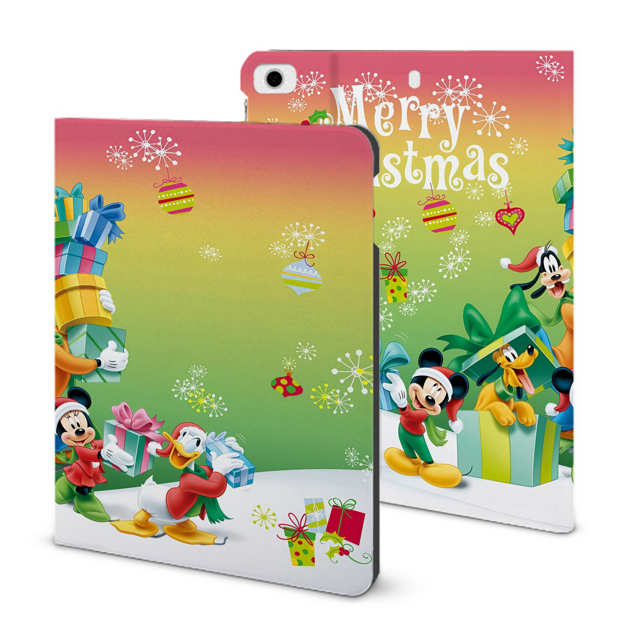 （画像用） ミッキーマウス Mickey Mouse IPad ケース ブック型 PUレザー TPU 耐衝撃 軽量 薄型 ペン収納なし 全面保護 IPad 各モデル対応